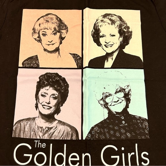 NWOT Golden Girls Black Short Sleeve Tee Shirt Top M - Picture 3 of 6